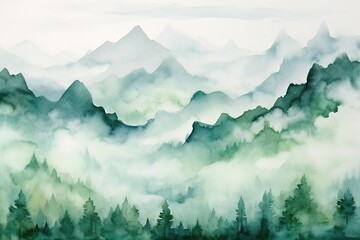 Abstract artistic background. Chinese wind wallpaper, ink wash, new Chinese style, landscape painting,