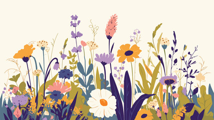 Fototapeta na wymiar Flower card with love. Nature postcard meadow plant