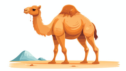 Cute camel in Scandinavian style. Adorable African