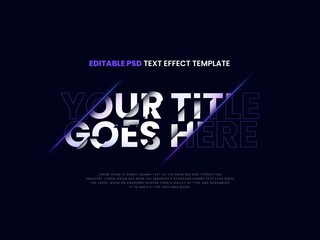 Light glow sliced text effect