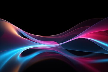 Naklejka premium Abstract background with colorful lines, in the style of glowing lights, vibrant, bright backgrounds.