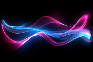 Naklejka premium Abstract background with colorful lines, in the style of glowing lights, vibrant, bright backgrounds.