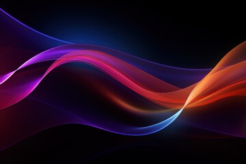 Naklejka premium Abstract background with colorful lines, in the style of glowing lights, vibrant, bright backgrounds.