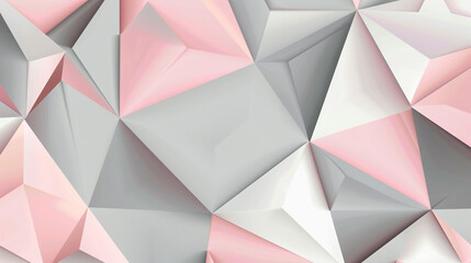 Fototapeta premium Geometric Art in Pearl Grey with Blush Pink Shapes