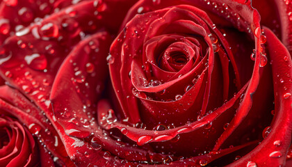 Beautiful red rose flower, closeup