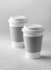 Paper cup for coffee. Mockup.