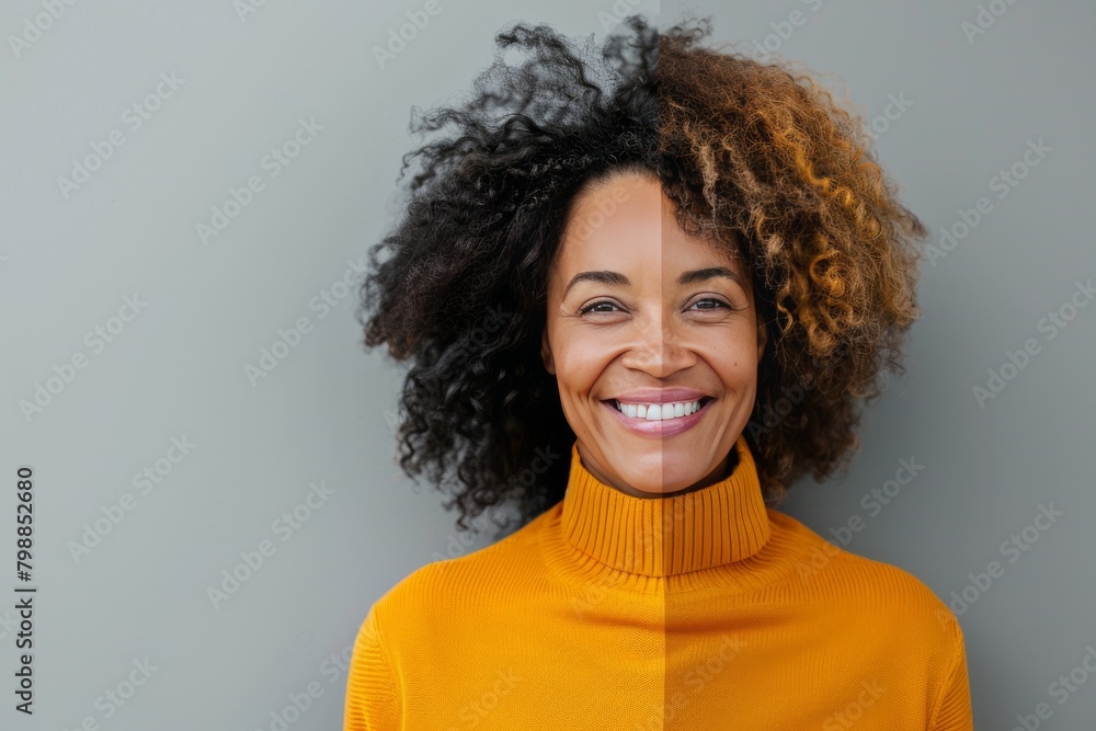 Poster active ageing and aging transitions focus on chin shape and facial symmetry; aging resistance suppor