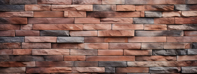 Obraz premium horizontal modern brick wall for pattern and background.