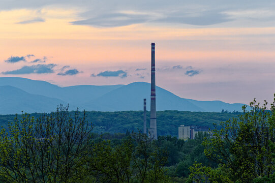 Landscape and industry in Slovakia, Humenne