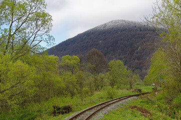Bieszczadzka kolej, krajobraz i tory. © Adam Sadlak