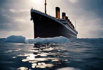 Fototapeta premium big boat afternoon cruises fateful iceberg catastrophic luxury