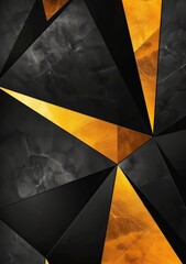 abstract vector graphic design featuring black and gold geometric shape