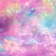 Colorful pastel galaxy background