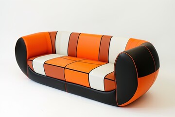sofa made of basketball field, surrealism, creative furniture design - obrazy, fototapety, plakaty