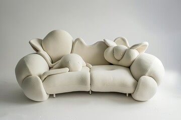 sofa made of mouse, surrealism, creative furniture design. - obrazy, fototapety, plakaty