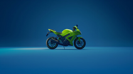 Obraz premium Modern Sport Motorcycle with Vibrant Green Accents
