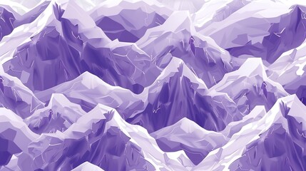 Seamless pattern, abstract purple white mountains landscape, tiling texture background