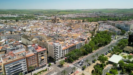 Aerial view of Cordoba, Andalusia. Southern Spain