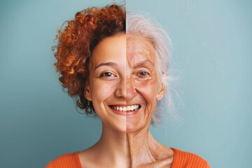 Beauty routines for skin face challenges in aging keeper of traditions, where old and young generations apply conceptual sun lotion under protection, reflecting genotype differences.