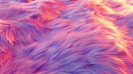 Soft pastel purple fur with orange tones, textured background