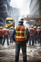 Site Foreman Overseeing Construction Work in Progress
