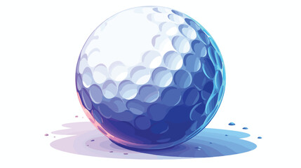 Golf ball icon. Golfboll with dimples holes for spo