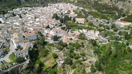 Aerial view of Grazalema, Andalusia. Southern Spain