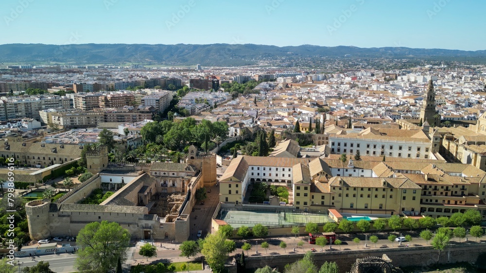 Sticker aerial view of cordoba, andalusia. southern spain