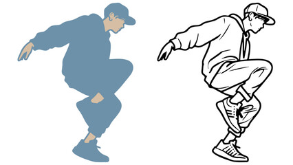 Street Dance Boy Illustration.
