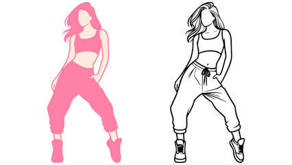 Street Dance Girl Illustration.