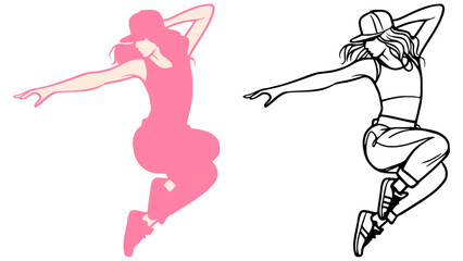 Street Dance Girl Illustration.