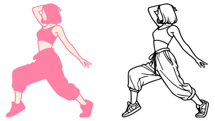 Street Dance Girl Illustration.