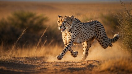 Imagine capturing a breathtaking scene of a cheetah in the golden light of a late African afternoon.