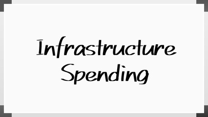 Infrastructure Spending のホワイトボード風イラスト