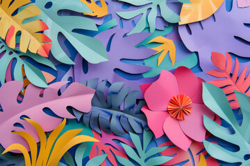 Texture resembling paper cutouts, featuring layered shapes and playful designs. Paper cutout textures offer a whimsical and crafty backdrop.