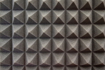 Diamond-shaped acoustic foam panel, front view
