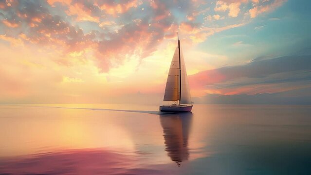 sailboat at sunset