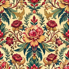 Seamless watercolor floral pattern - pink blush flowers elements, green leaves branches on dark black background; for wrappers, wallpapers, postcards, greeting cards, wedding invites, romantic events.