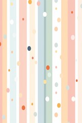Pastel vertical stripes, simple dots, repeatable design, white background ,  high resolution - obrazy, fototapety, plakaty