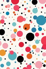 Speckled array, assorted colors, repeating flat graphic, white space ,  repeating pattern - obrazy, fototapety, plakaty