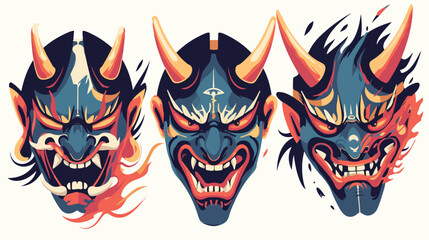 Hannya Japanese devil noh mask of Japan kabuki thea