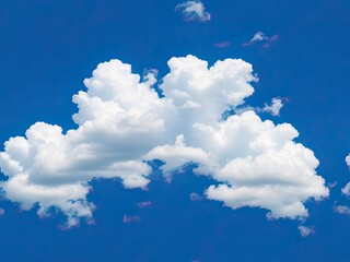 Endless photo of blue sky and white clouds (Tile)