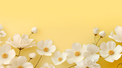 Yellow background flower decoration