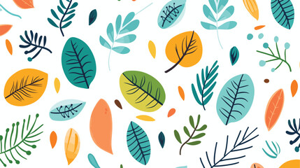 Creative seamless pattern with natural shapes or ma