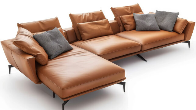 Luxury Elegance: Poliform Sofa Design. Generative AI
