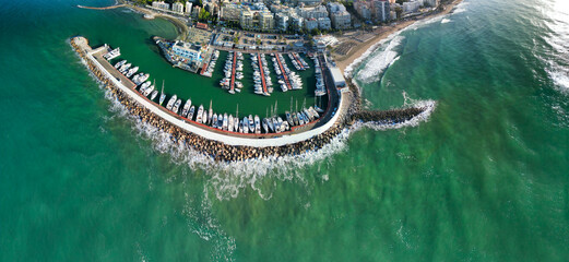 Aerial view of Marbella, Andalusia. Southern Spain