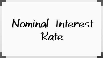 Nominal Interest Rate のホワイトボード風イラスト