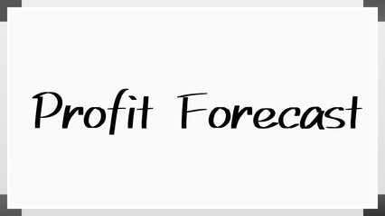 Profit Forecast のホワイトボード風イラスト