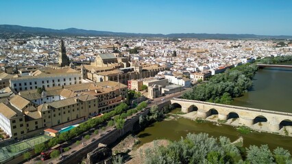 Fototapeta na wymiar Aerial view of Cordoba, Andalusia. Southern Spain