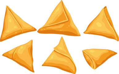 samosa on a white background